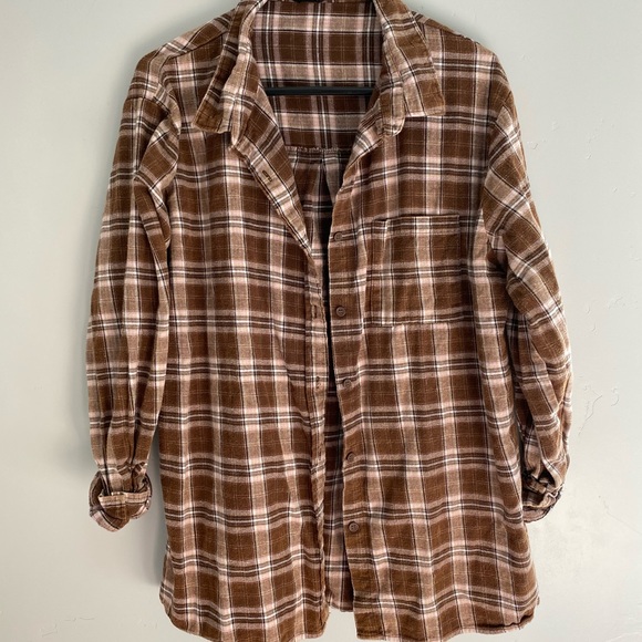 Oversized brown flannel Clearance